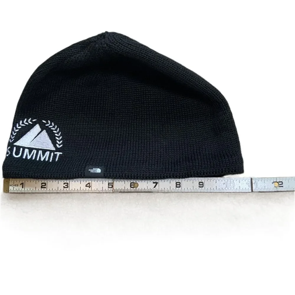 The North Unisex‎ Face Black Embroidered Logo Knit Hat Sz One Sz Grunge Normcore